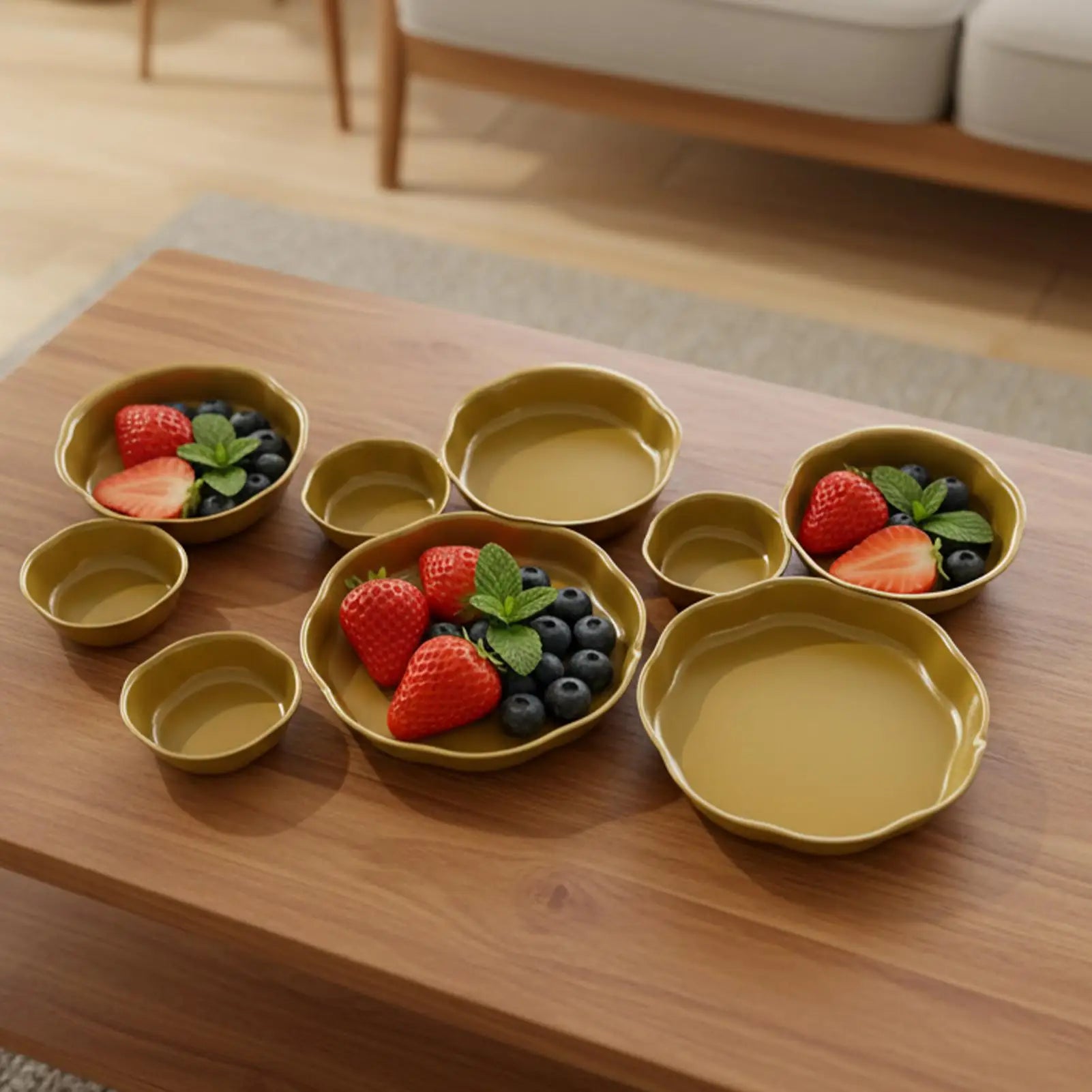 Serving Bowls Decorative Nine-Grid Plate Multi Bowl Serving Platter for Snacks Nuts Chips Fruit Candy Meals Appetizers Dining