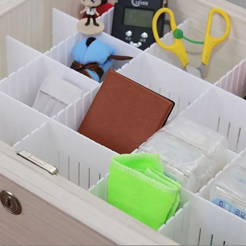 Drawer Dividers, Drawer Divider Organizers 5PCS DIY Plastic Adjustable Plastic Divider Household Storage Makeup Y5GB