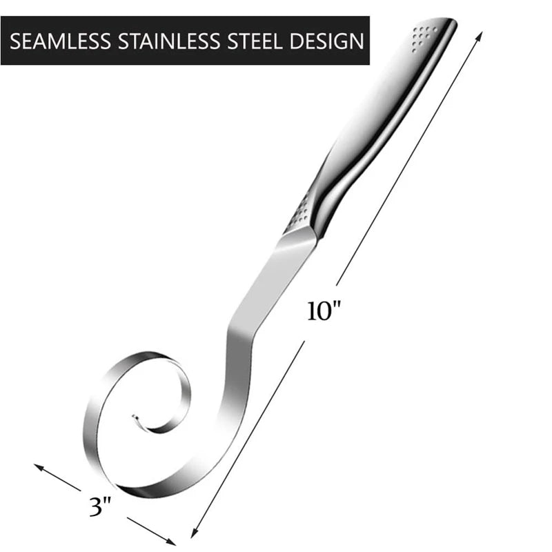Danish Dough Whisk - Stainless Steel Seamless Wisking Tool for Sourdough Bread Baking, Pizza, Pastry, Cake Batter-A79M