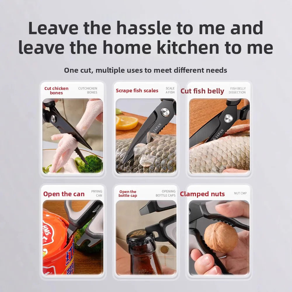 Kitchen Scissors All Purpose  kitchen gadgets utensils Stainless Steel Cooking Shears for Cutting Meat Food Fish Poultry