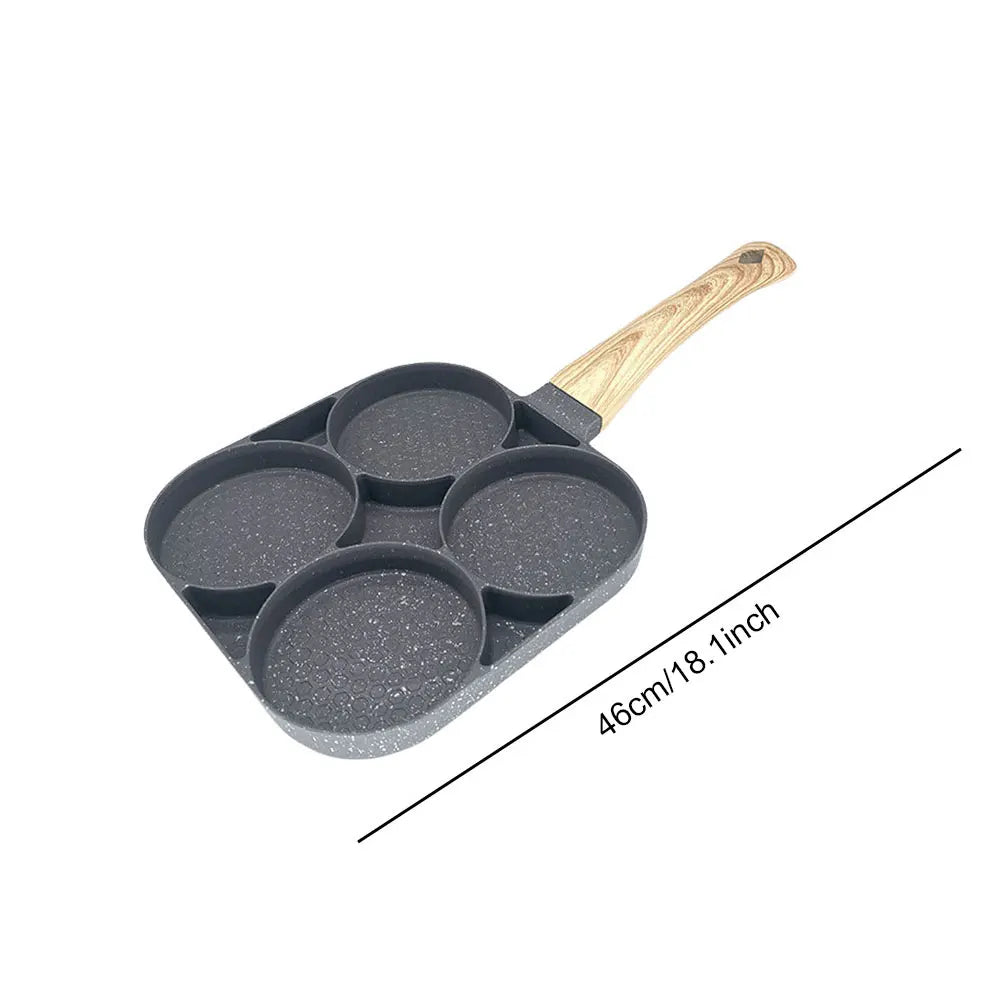 Pancakes Pan 4 Cups Frying Pan Non-stick Breakfast Burger Egg Pancake Maker Flat Bottom Medical Stone Pancake Pans Kitchen Pans