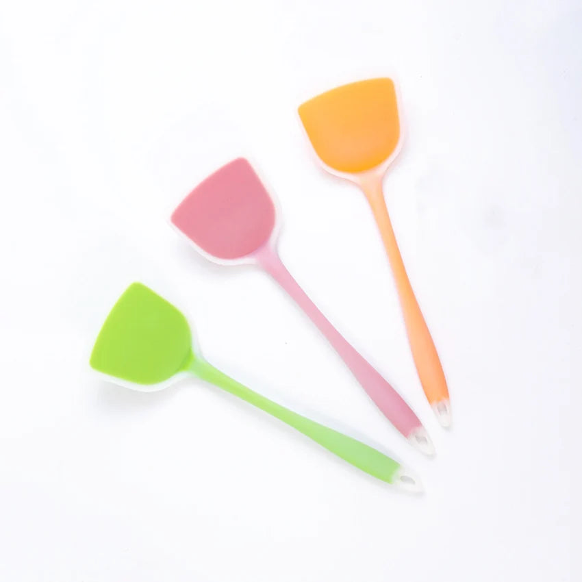 Silicone Kitchen Ware Non-stick Set Cooking Utensils Tools Egg Fish Frying Pan Scoop Fried Shovel Spatula Cooking Utensils