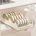 Drain Pull Out Dish Racks Slideable Stainless Steel Bowl Rack Cabinet Tray Storage Holder Kitchen Basket Plate Drain Shelf Rack