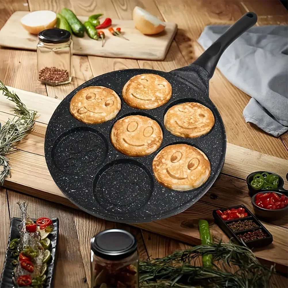 Pancakes Pan 4 Cups Frying Pan Non-stick Breakfast Burger Egg Pancake Maker Flat Bottom Medical Stone Pancake Pans Kitchen Pans