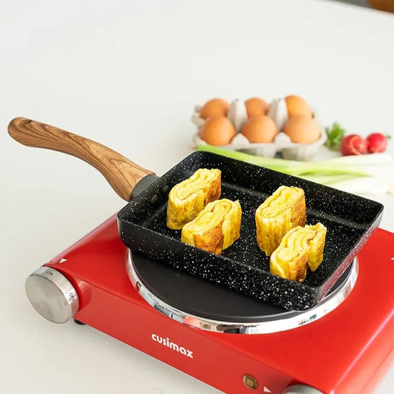 Tamagoyaki Japanese Omelette Pan Nonstick Egg Pan Skillet Rectangle Tamago Pan Small Egg Frying Pan with Cooking Tools