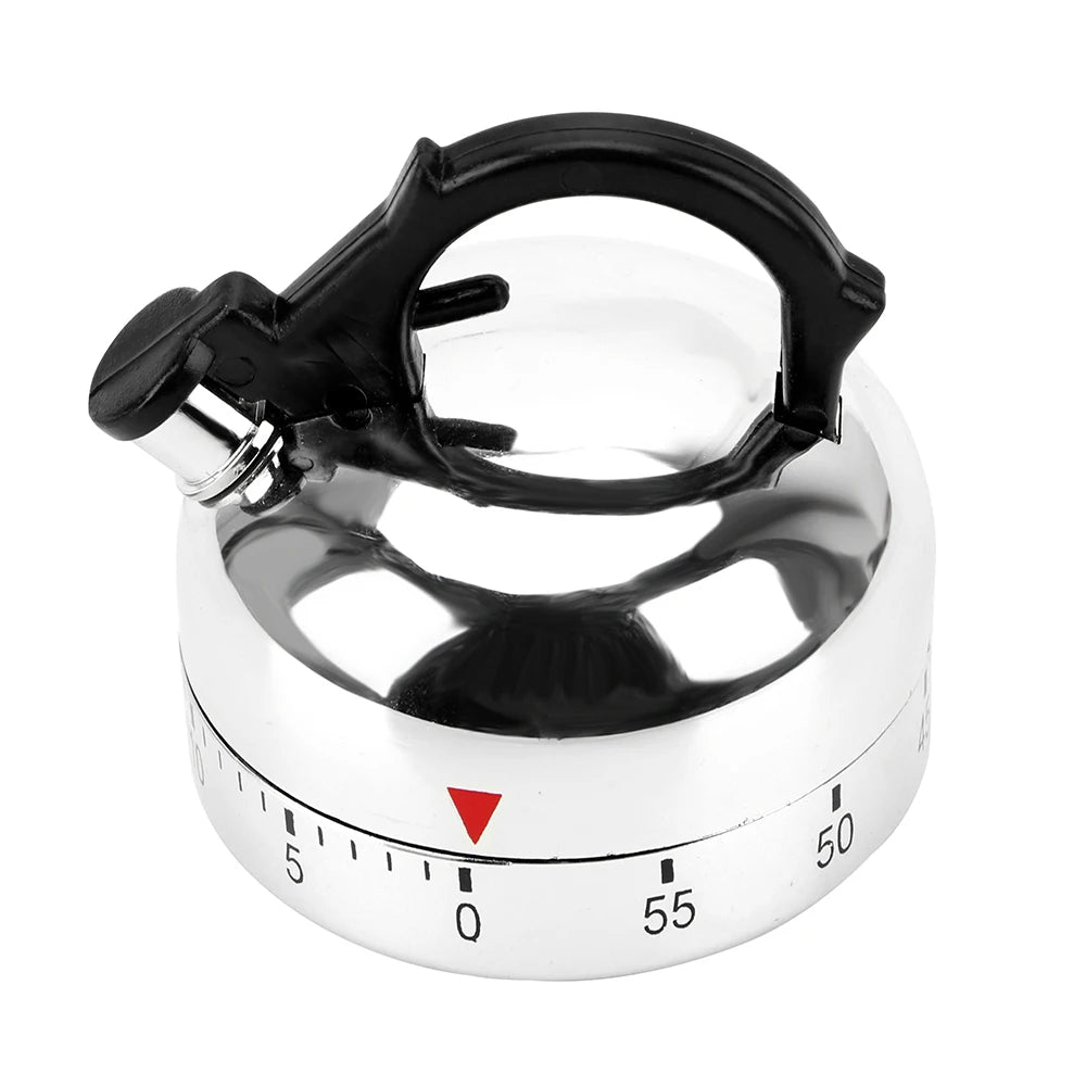 Kitchen Tool Gadgets Cooking Reminders Tools 60 Minutes Kitchen Timer Mechanical Timer Countdown Alarm Reminder Kettle Shape