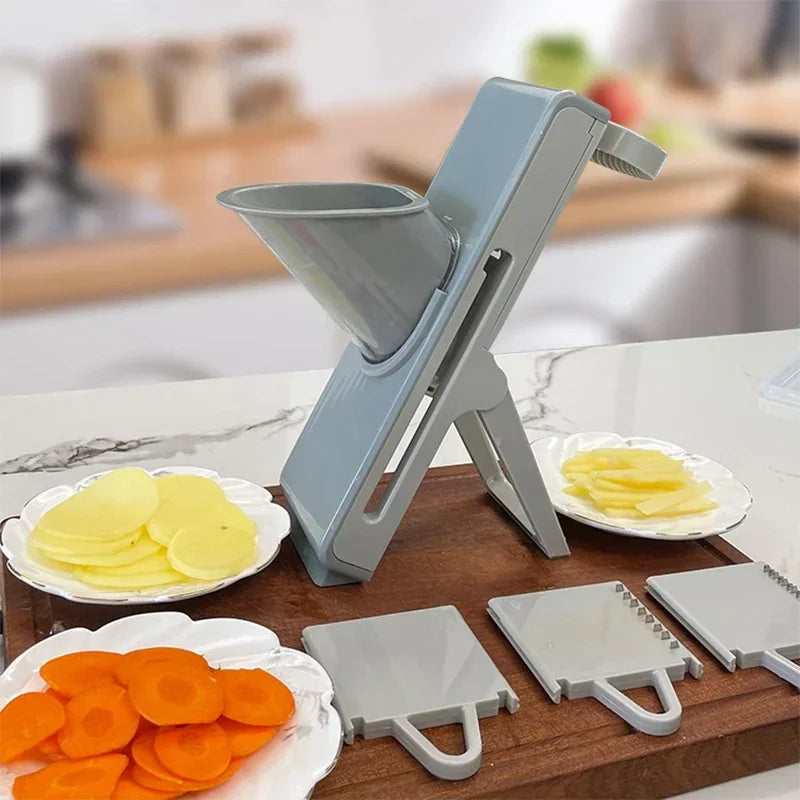 Slicer Safe Mandoline Vegetable Cutter Veggie Dicer Slicer for Julienne French Fry and Potato Get Storage Box with Lid