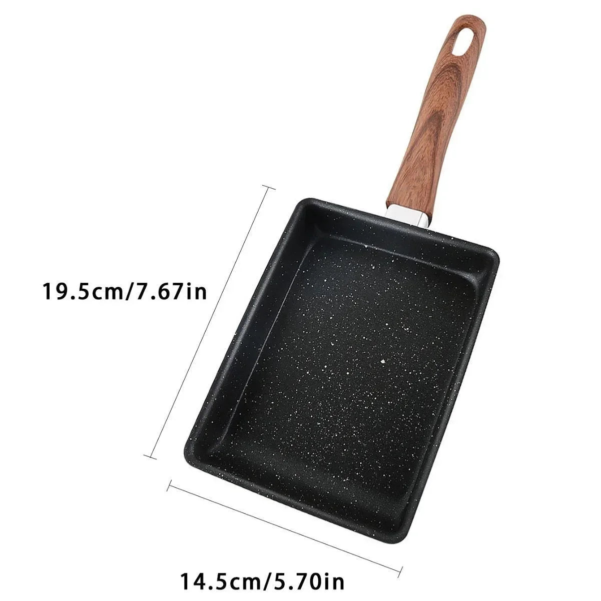 Tamagoyaki Japanese Omelette Pan Nonstick Egg Pan Skillet Rectangle Tamago Pan Small Egg Frying Pan with Cooking Tools