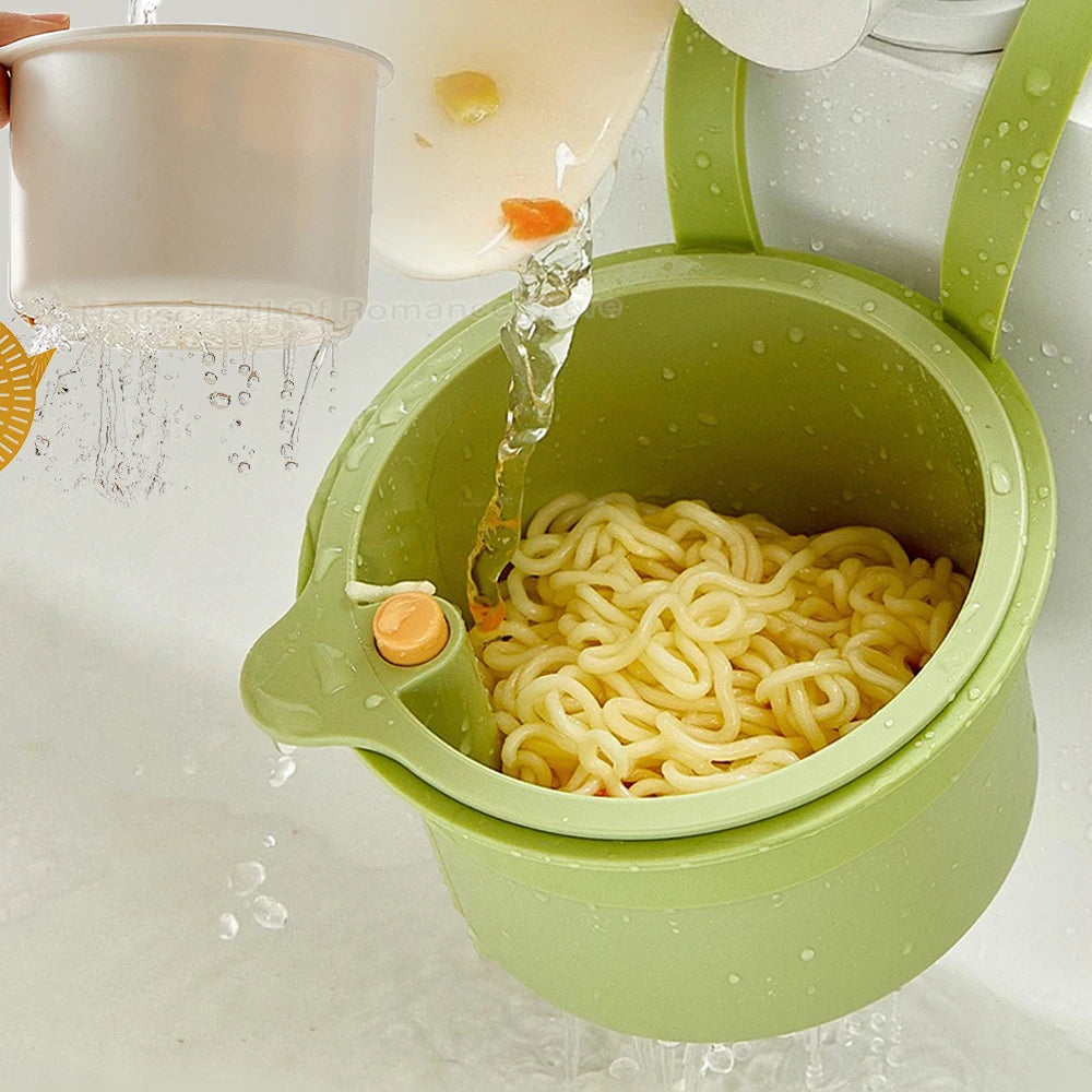 Sink Hanging Strainer Basket Button Opening Bottom Cover Quickly Drains Kitchen Sink Garbage Water Filter Food Catcher Holder