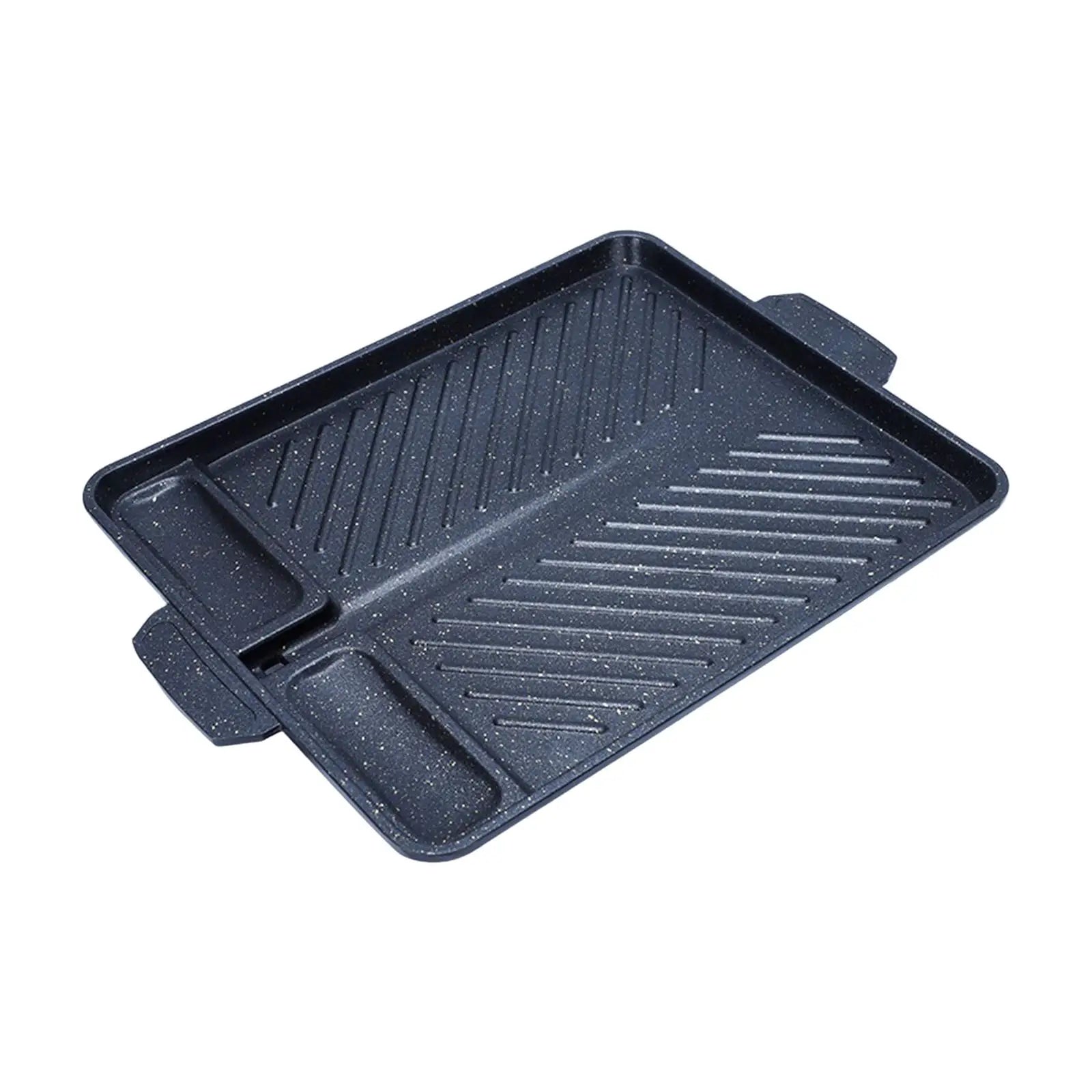 Barbecue Grill Pan Nonstick Portable Omelette Pan Korean Style Grilling Pan for BBQ Cooking Picnic Outdoor Indoor Camping