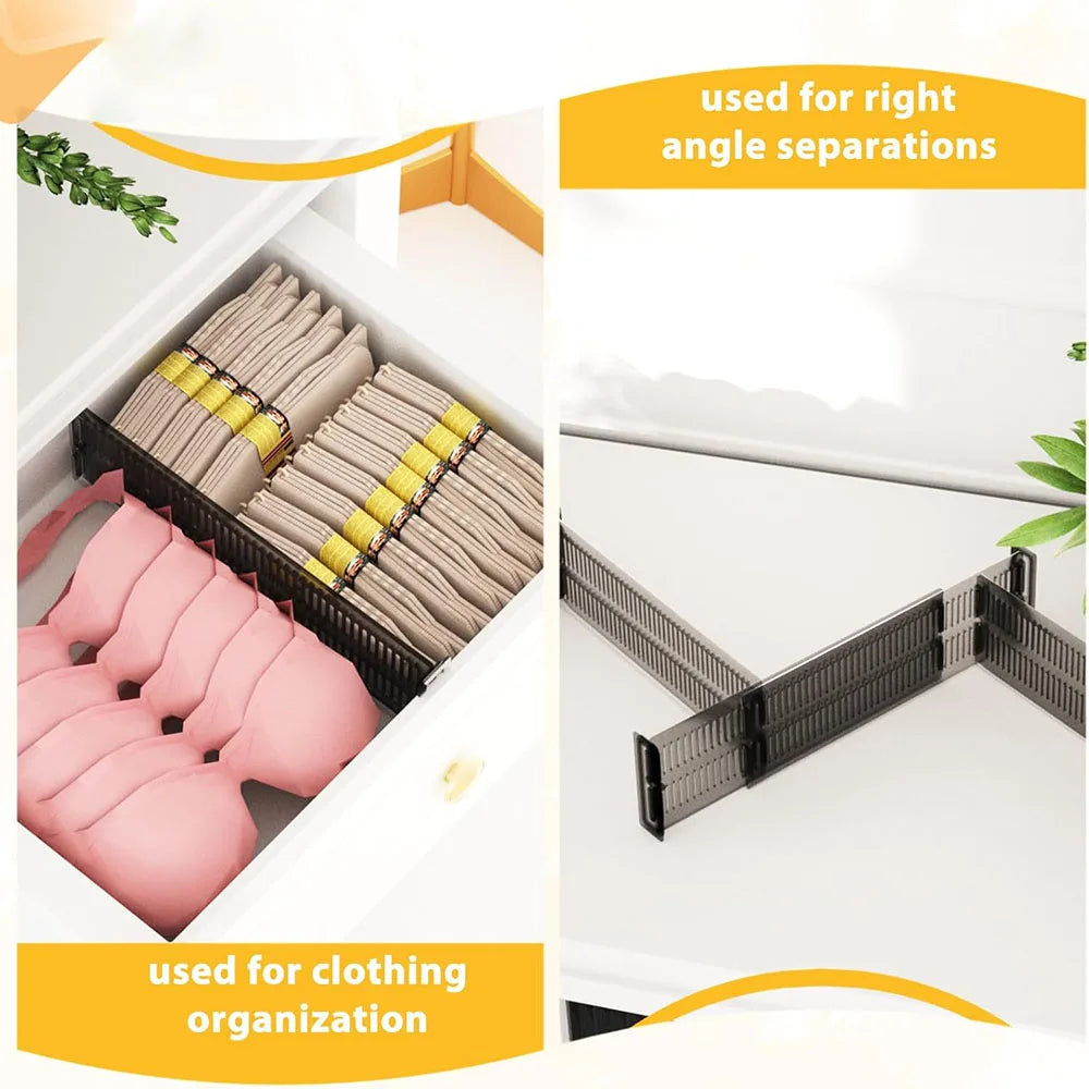 Expandable Drawer Dividers 10.8-20inch Adjustable Drawer Divider Organizers for Drawer Separators Dresser Drawer Organizer