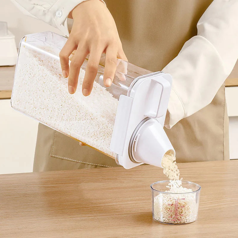 Airtight Food Storage Containers - Premium PP Plastic Canisters for Dry Goods, Grains Kitchen Pantry Organization Sealed Jars