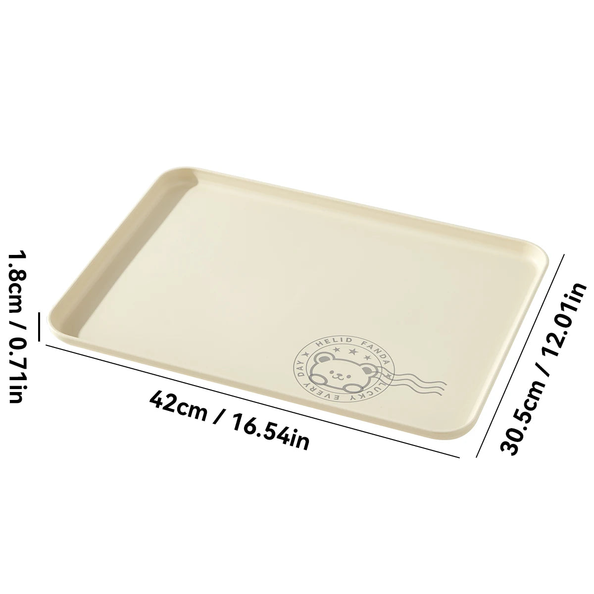 Rectangular Plastic Food Serving Tray Kitchen Organizer Stackable Fruit Dessert Plate Tea Tray Home Jjewelry Storage Tray