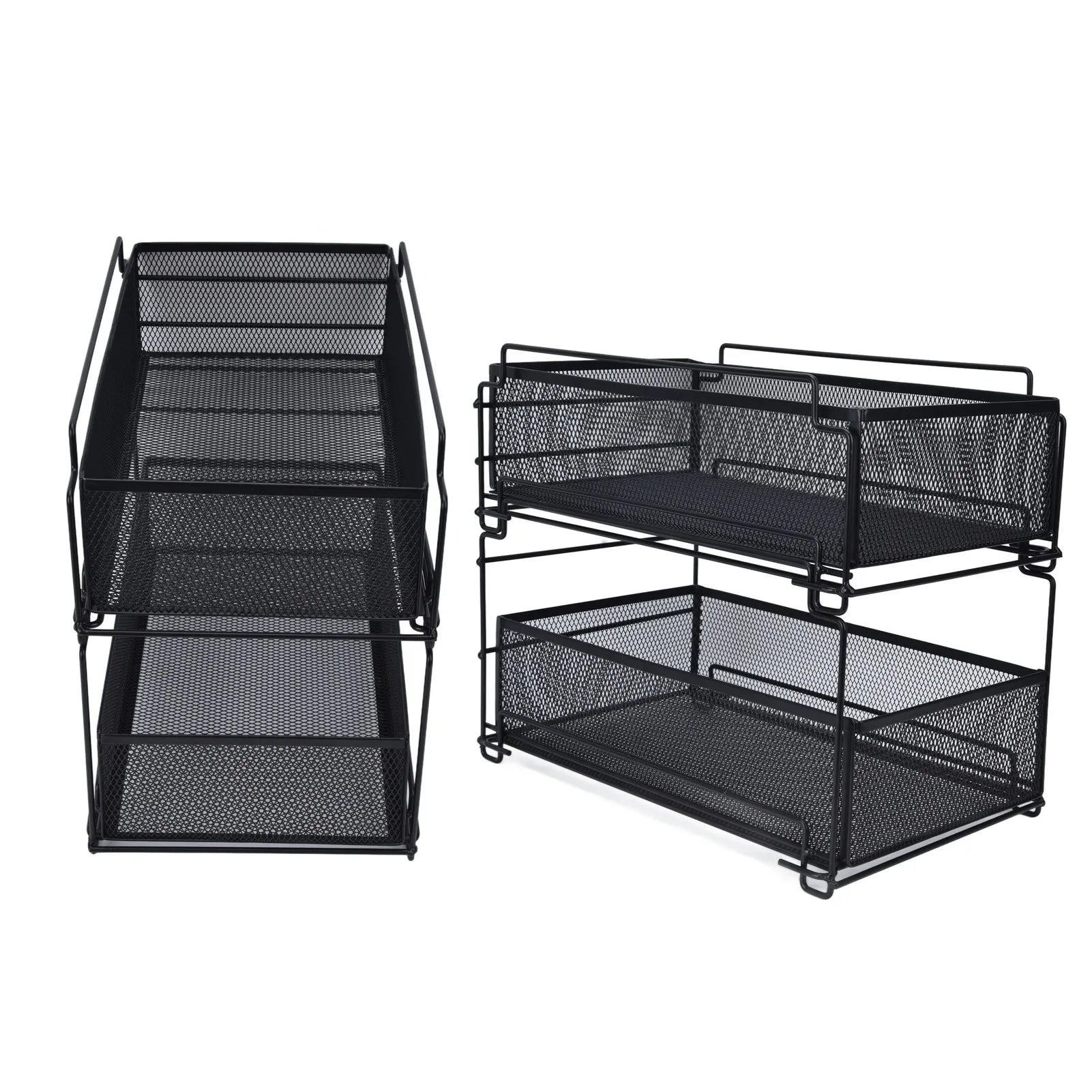 Kitchen Storage Drawer Basket Rack Kitchen Shelf Sliding Under Sink Drawer Multi Functional Shelf Desk Cabinet Organizer