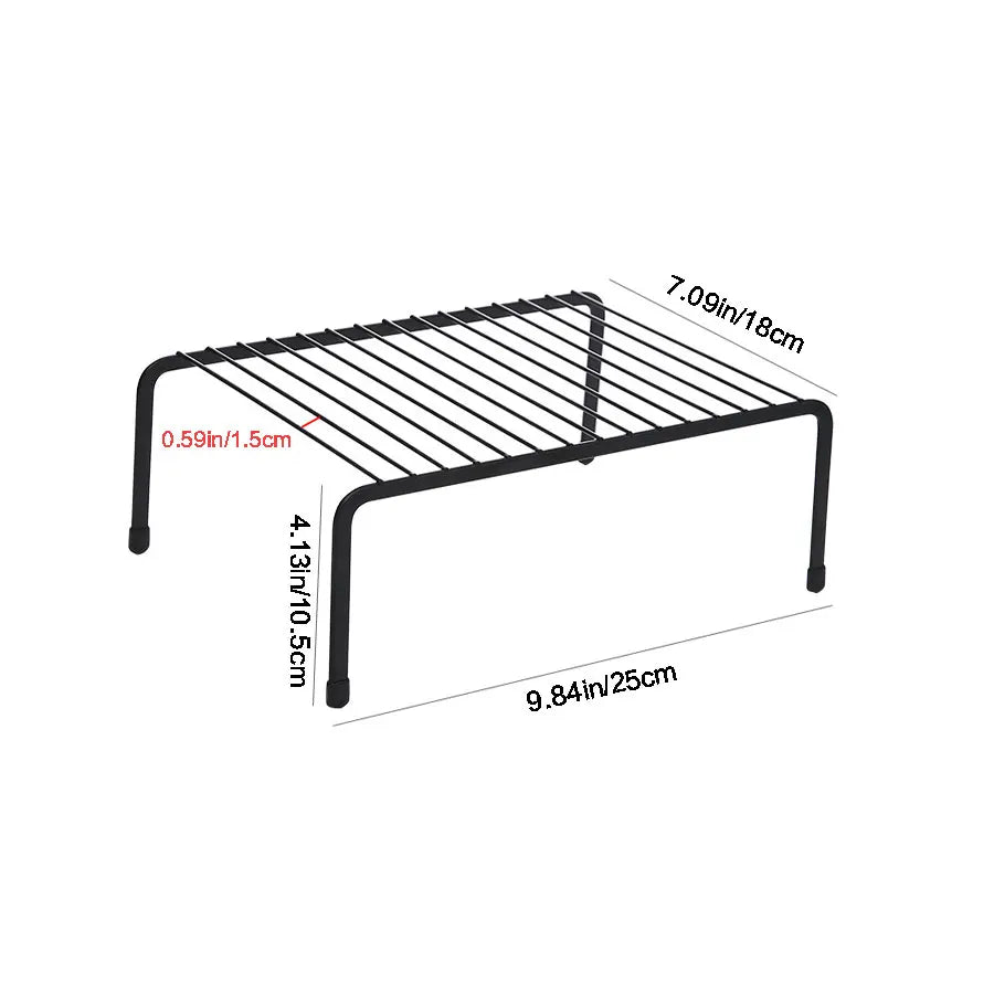 Kitchen Storage Rack, Wrought Iron Seasoning Rack, Countertop Sink, Floor-Standing Bowl and Plate Storage Rack