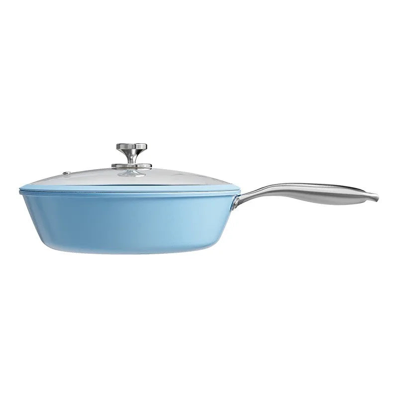 Blue ceramic frying pan, household non stick pan, frying pan, non picking stove, frying pan, wholesale
