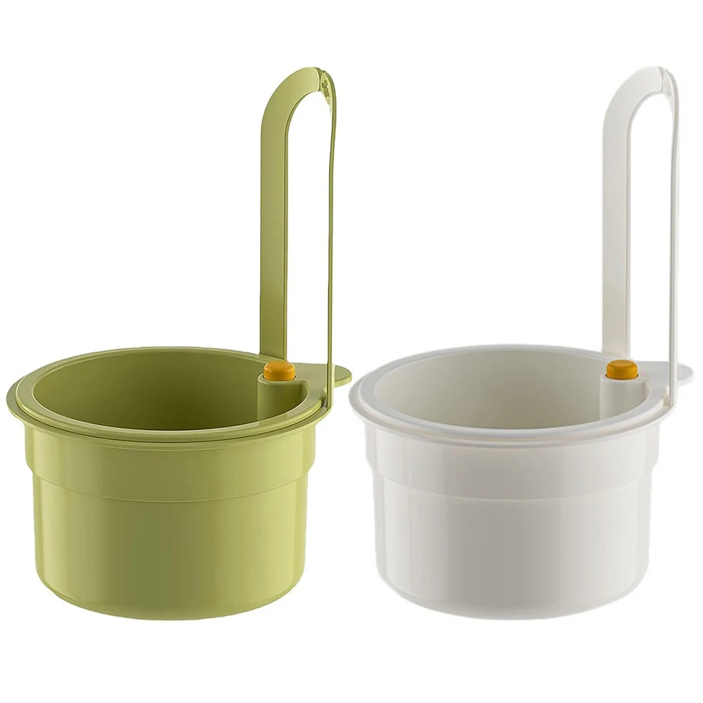 Sink Hanging Strainer Basket Button Opening Bottom Cover Quickly Drains Kitchen Sink Garbage Water Filter Food Catcher Holder