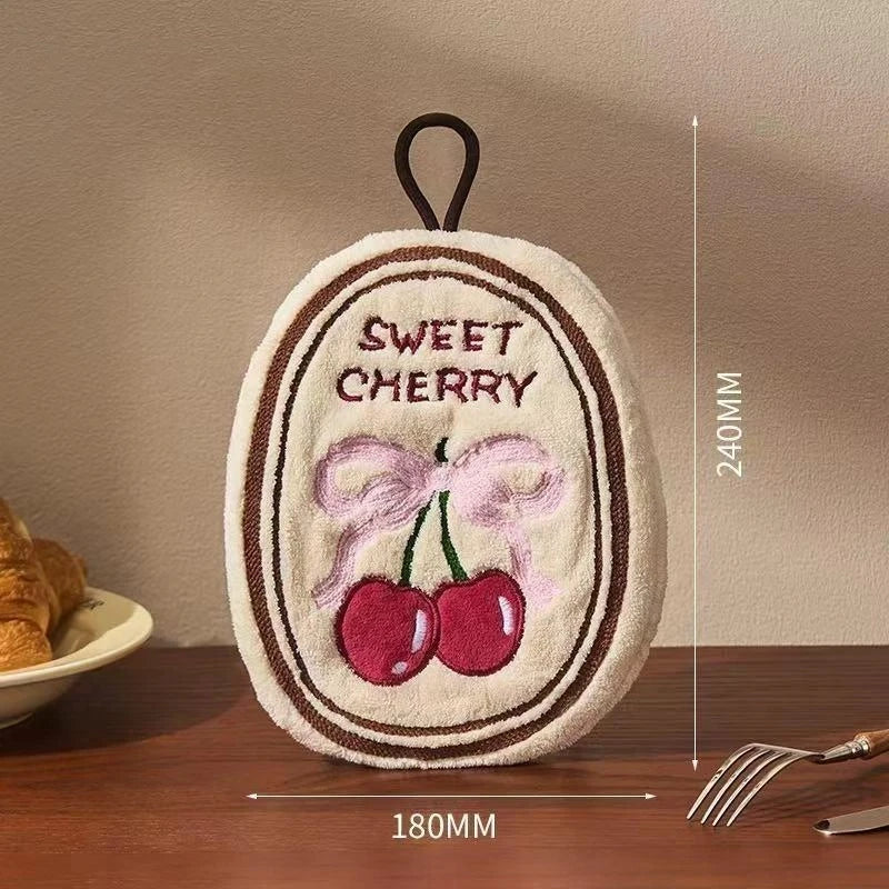 Kitchen Hand Towel Bathroom Absorbent Hand Towel Wall Hanging Cloth Thickened Handkerchief For Kitchen Hand Towel Cleaning Cloth
