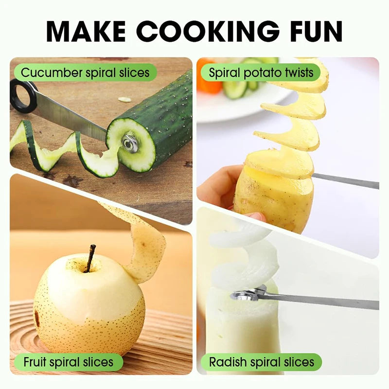 New Spiral Cutter Spiral Slicer Multi-Function Kitchen Accessories Tool Creative Spiralizer for Cucumber Potato Carrot and Etc