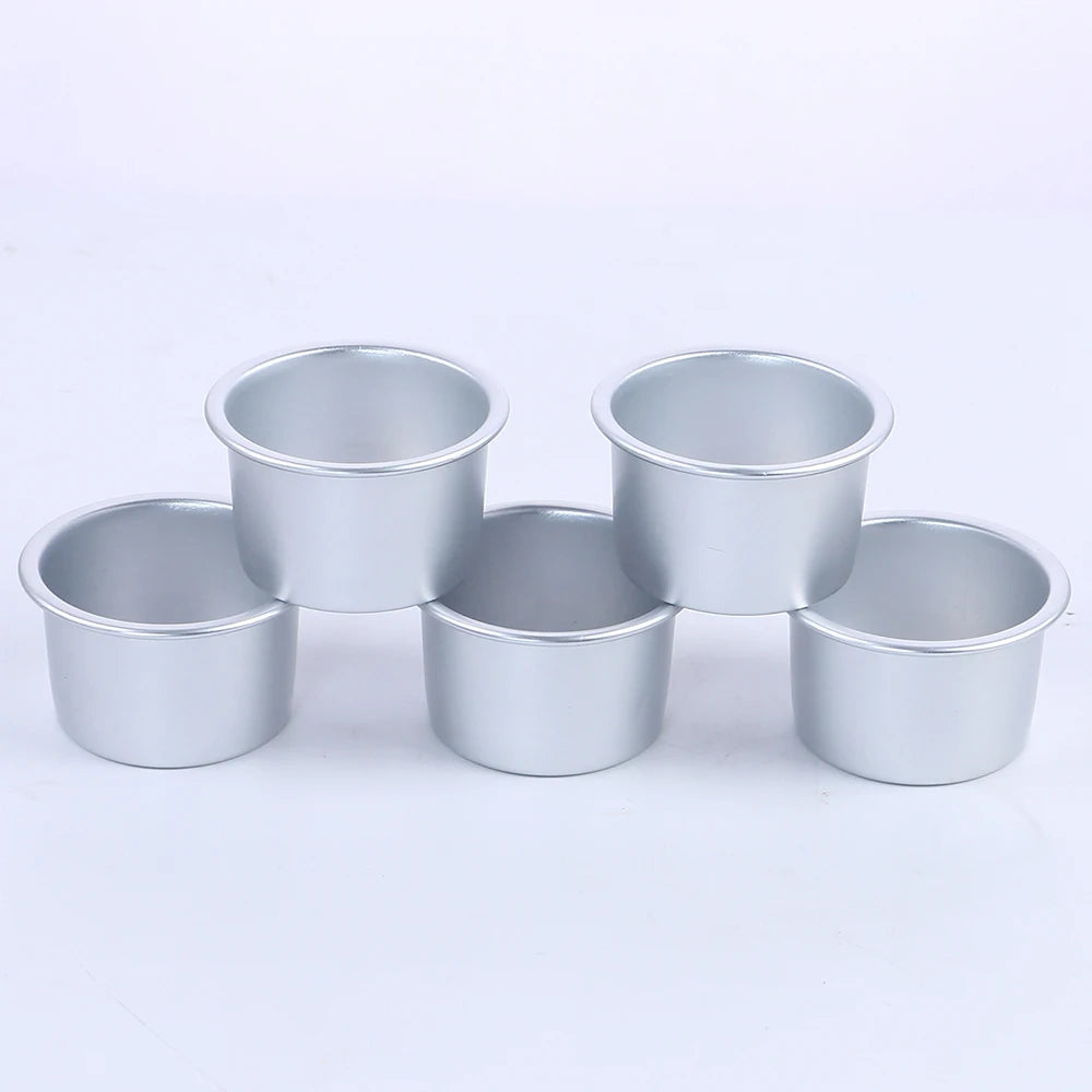 5Pcs Performance Aluminium Mini Round Cheesecake Pan 2Inch Cheesecake Pan Cupcake Pan Muffin Pan Desserts Cake Baking Pan