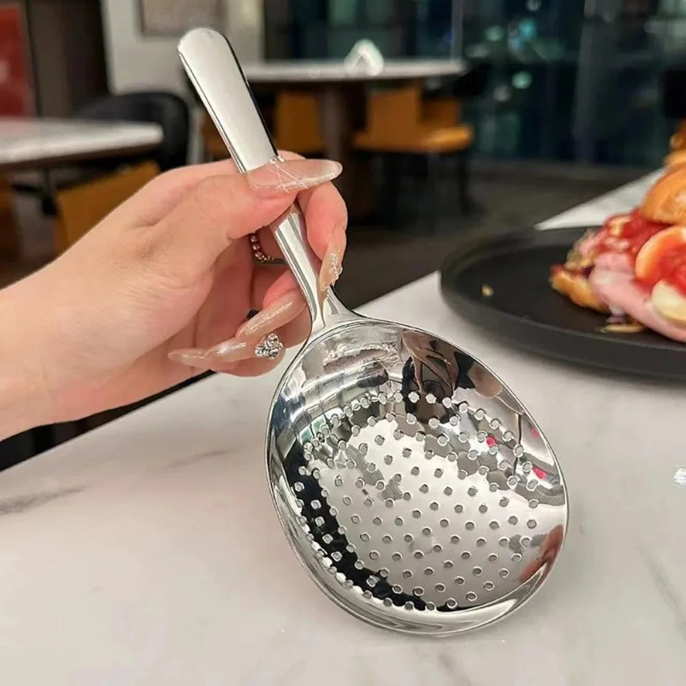 2-Piece Heavy Duty Stainless Steel Serving Spoons, Large Heat-Resistant Kitchen Ladles for Restaurant Catering Home