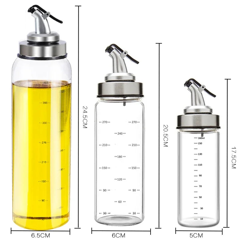 Oil Dispenser For Kitchen Accessory, Glass Storage Bottles for Oil and Vinegar, Cooking Seasoning Oil Bottle Sauce Bottle