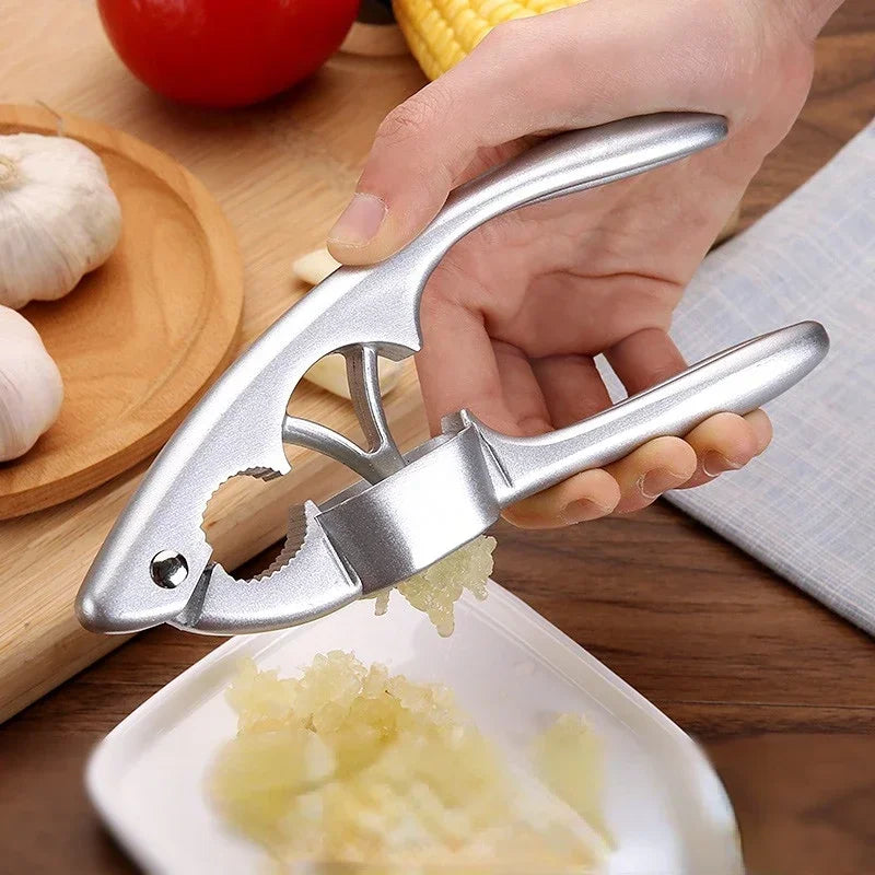 Kitchen Creative Gadget - Garlic Press, Garlic Masher, Walnut Sheller, Aluminum Alloy