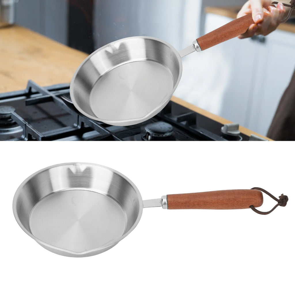 Frying Pan Stainless Steel Frying Pan Non Stick Egg Pan Fry Pan for Household Restaurant Induction Cooker Induction Cooker Pan