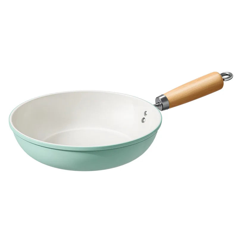 Hot selling ceramic frying pan, household non stick pan, flat bottomed frying pan, universal stove, flat bottomed pan