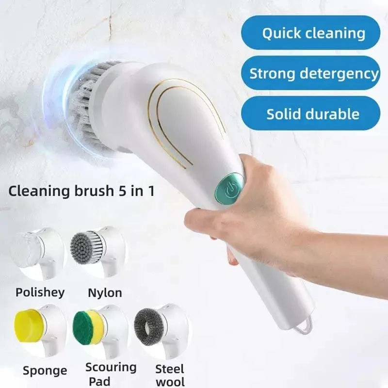 Usb Rechargeable Kitchen Dishwashing Brush Sink Cleaner Bathroom Bathtub Clean Brush Spin Scrubber Electric Cleaning Brush