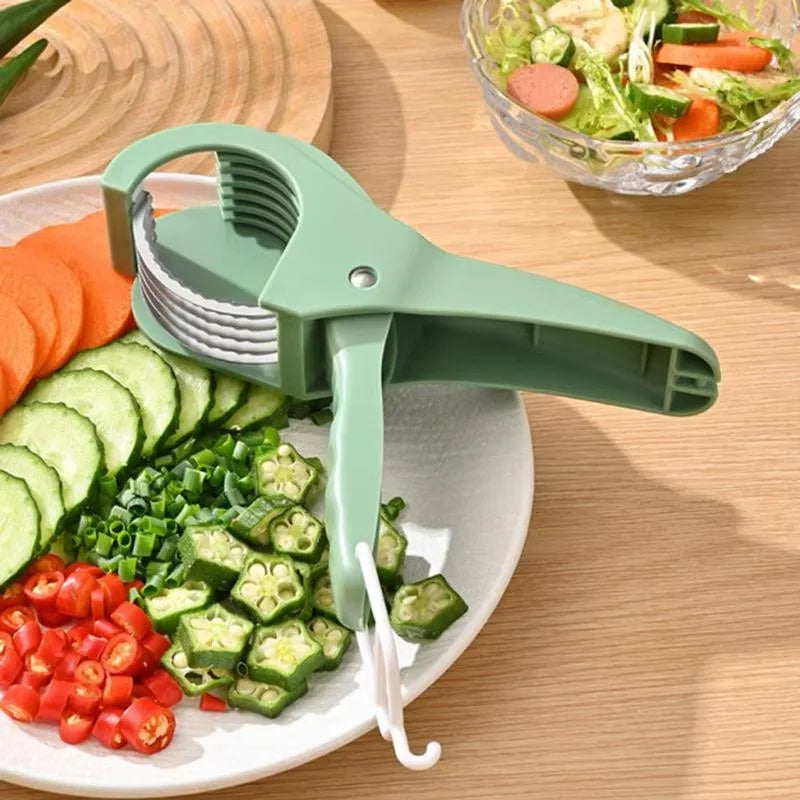Salads Cutter Chopper Portable Stainless Steel Manual Fruit Slicer Creative Vegetables Slicer Chopping Press Kitchen Accessories