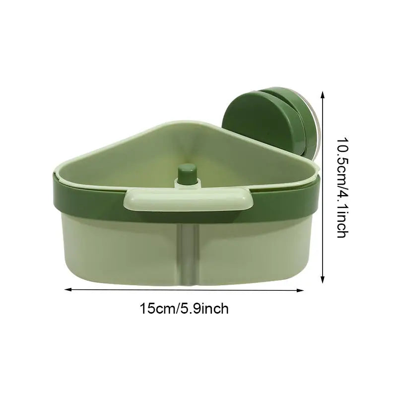 Suction Cup Sink Corner Rack Strainer Quick-Drain Self-Cleaning Sink Strainer Basket Food Waste Catcher For Kitchen Sink