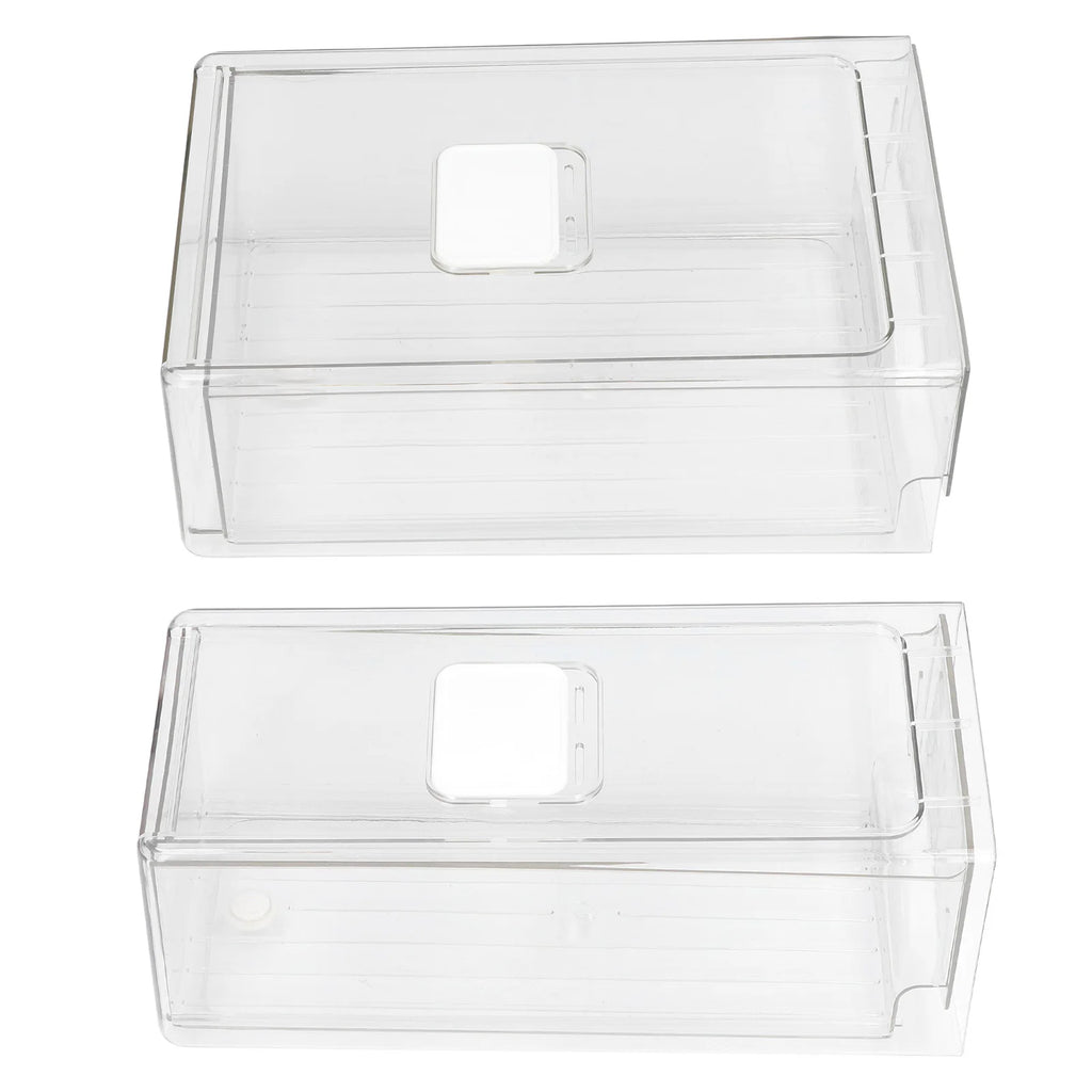 1PC Refrigerator Organizer Bins Stackable Fridge Food Storage Box With Handle Clear Plastic Pantry Food Freezer Organizer Tool