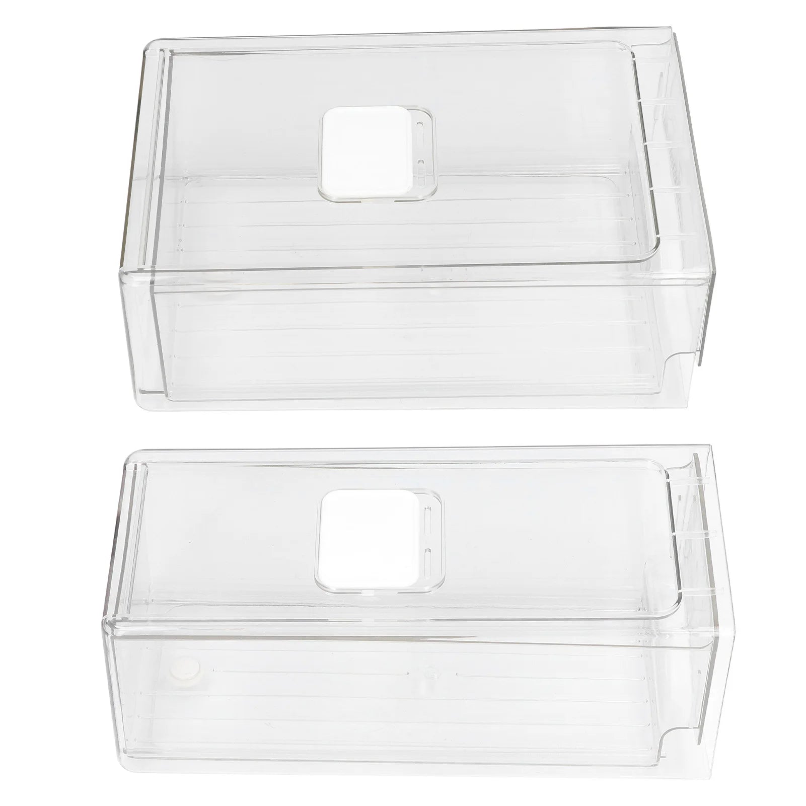 1PC Refrigerator Organizer Bins Stackable Fridge Food Storage Box With Handle Clear Plastic Pantry Food Freezer Organizer Tool