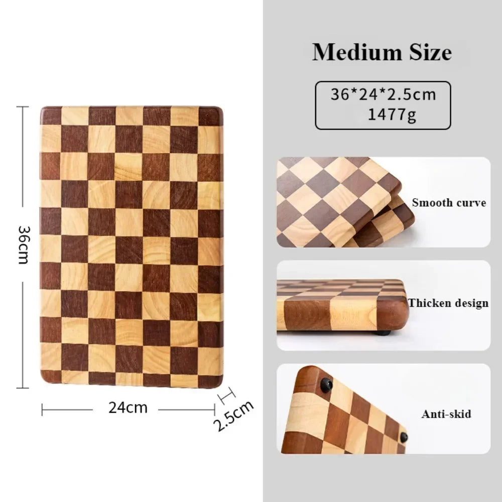 Solid Wood Cutting Board Kitchen Wear Resistant Durable Sturdy and Stable Cutting Board Minimalist Modern Style Chopping Pad
