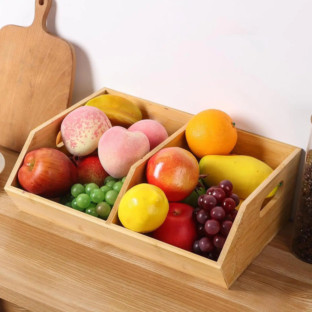 Pantry Organizer Stackable Wooden Container Storage Pantry Bins for Kitchen Bathroom Food Snack Potato Onion Home