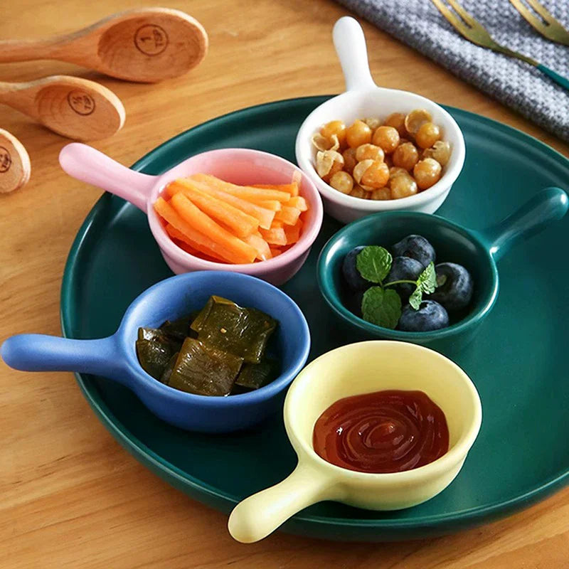 Sauce Dish Porcelain Ketchup Saucer Seasoning Dish Soy Sauce Dish Dipping Bowls For Restaurant Condiments Seasoning Home