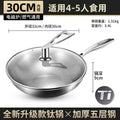Pure titanium pan, uncoated and non stick pan, fish scale hammer pattern pan, titanium alloy household flat bottomed pan
