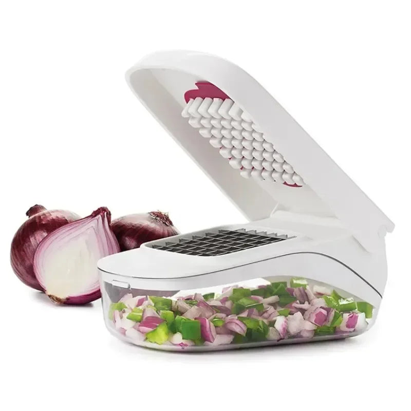 Kitchen Tools and Items - Vegetable and Fruit Slicer, Chopper, Presser, Cutter for Onion, Cheese, Tomatoes, Dicing Blade