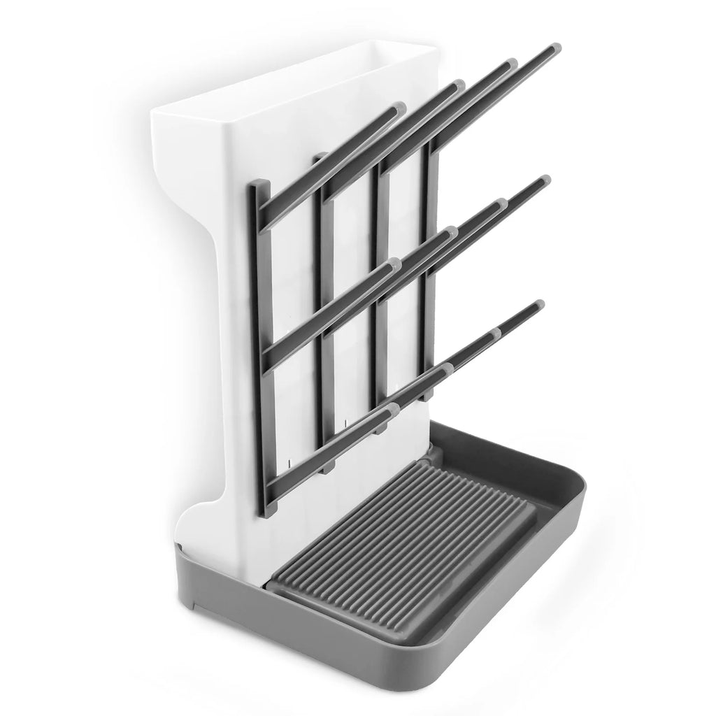 Bottle Dry Rack Baby Bottle Drain Drying Racks PP Baby Bottle Cleaning Dryer Drainer Storage Drying Rack with Bottom Drip Tray