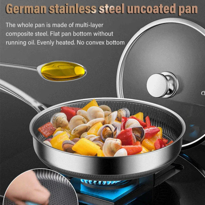 Household pan nonstick frying pan pancakes fried eggs steak pan pan stainless steel pan