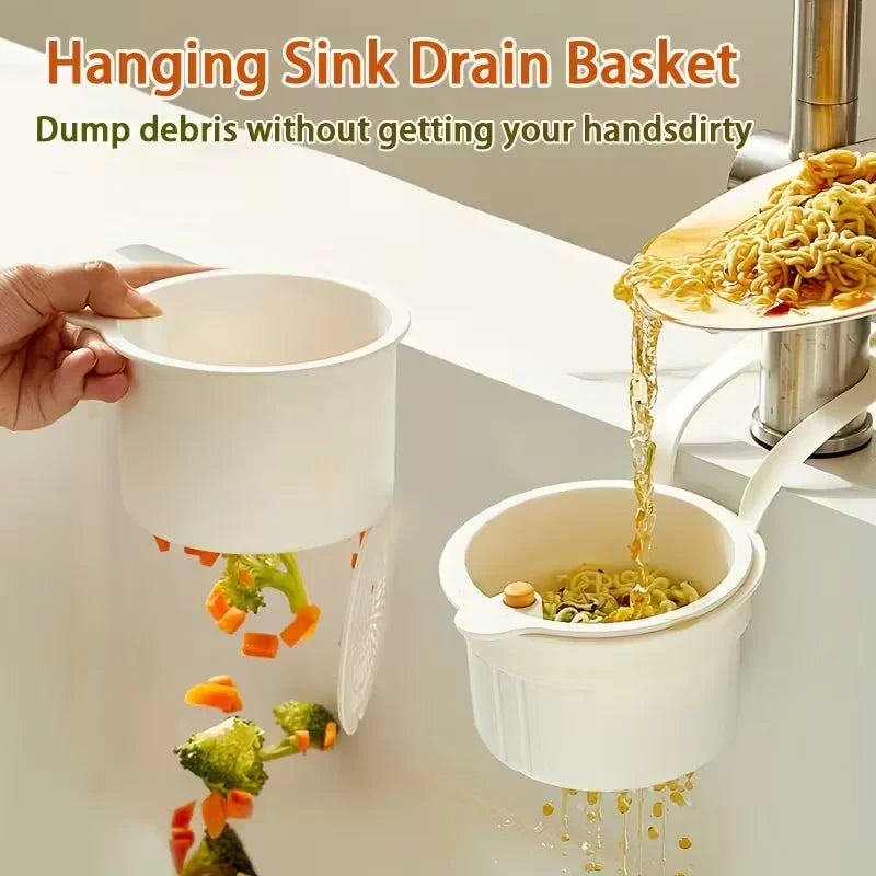 Multi-Functional Food Strainer Sink Organizer for Kitchen & Bathroom Use - Efficient Drainage And Storage Solution