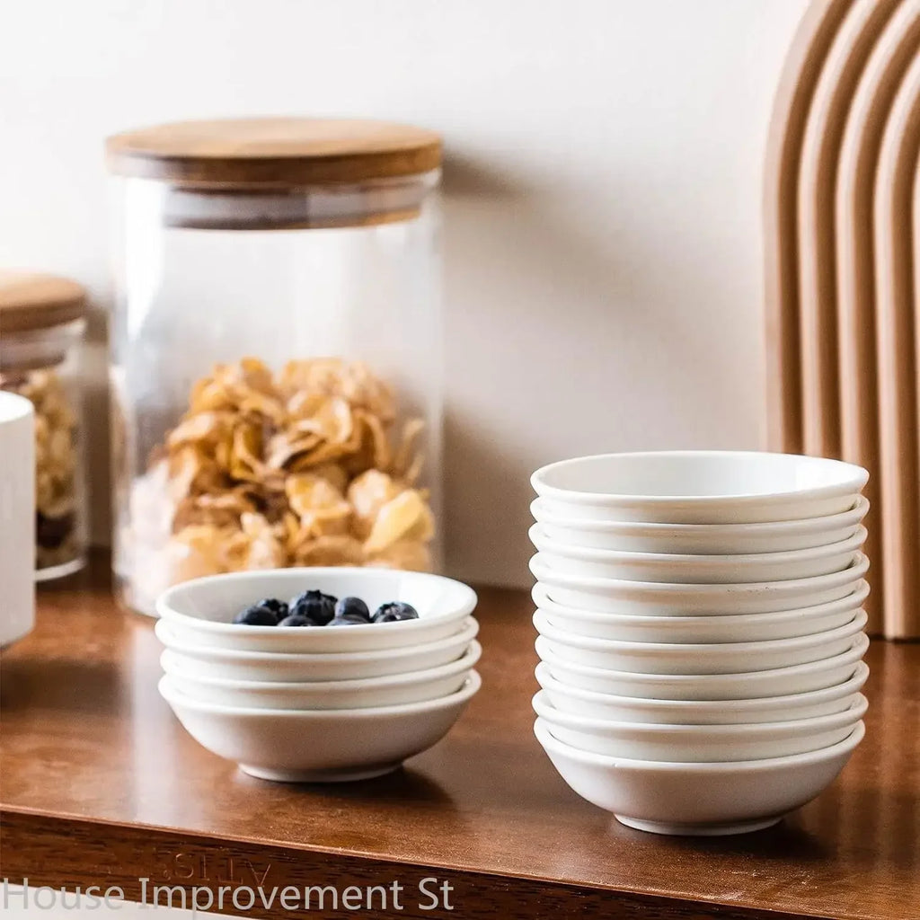 Soy Sauce Dishes Set of 40 Serving Small Bowl Mini Appetizer Plates Small Plastic Dipping Sauce Bowls for Restaurant Bar Kitchen