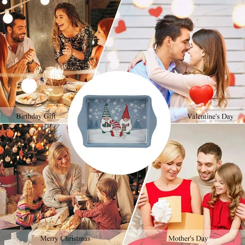 Vintage Christmas Snack Plates and Serving Trays for Holiday Treats Versatile Dishes for Desserts Festive Home Kitchen Decor