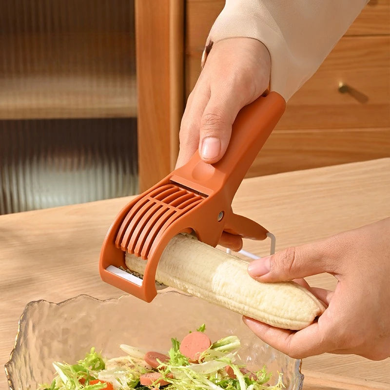 Slicer Kitchen Stainless Steel Vegetable Fruit Cucumber Salad Banana Scallion Cutter Multi-function Home Cooking Gadget