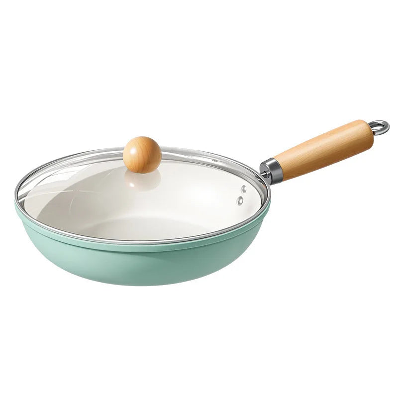 Hot selling ceramic frying pan, household non stick pan, flat bottomed frying pan, universal stove, flat bottomed pan
