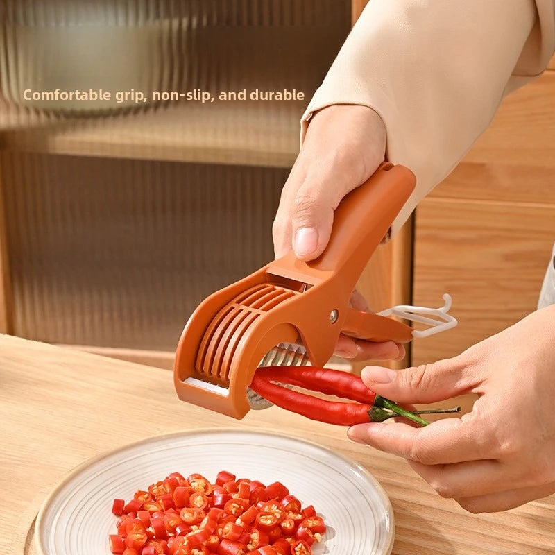 Slicer Kitchen Stainless Steel Vegetable Fruit Cucumber Salad Banana Scallion Cutter Multi-function Home Cooking Gadget