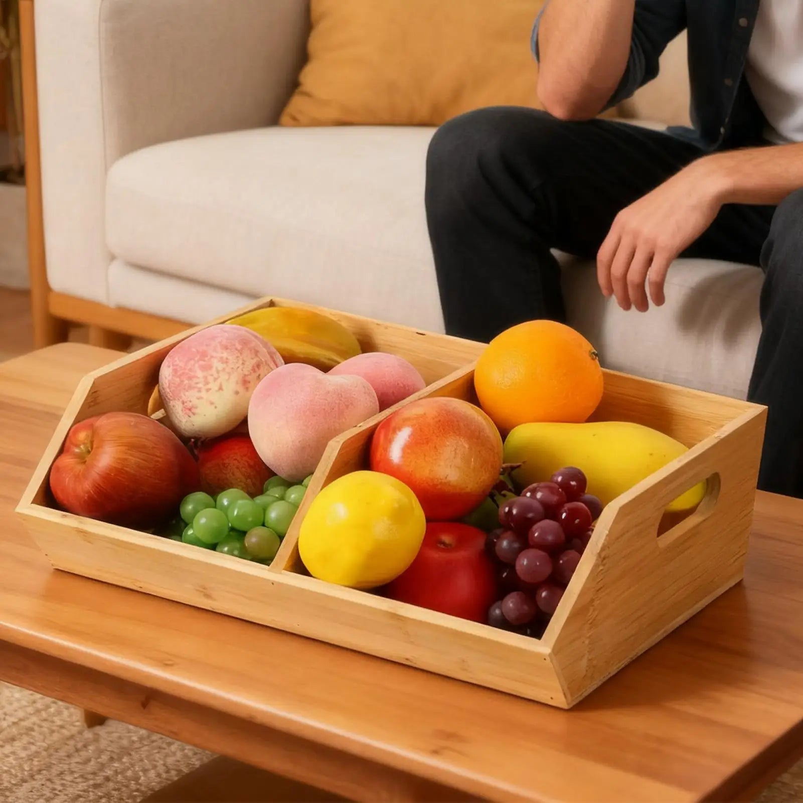 Pantry Organizer Stackable Wooden Container Storage Pantry Bins for Kitchen Bathroom Food Snack Potato Onion Home