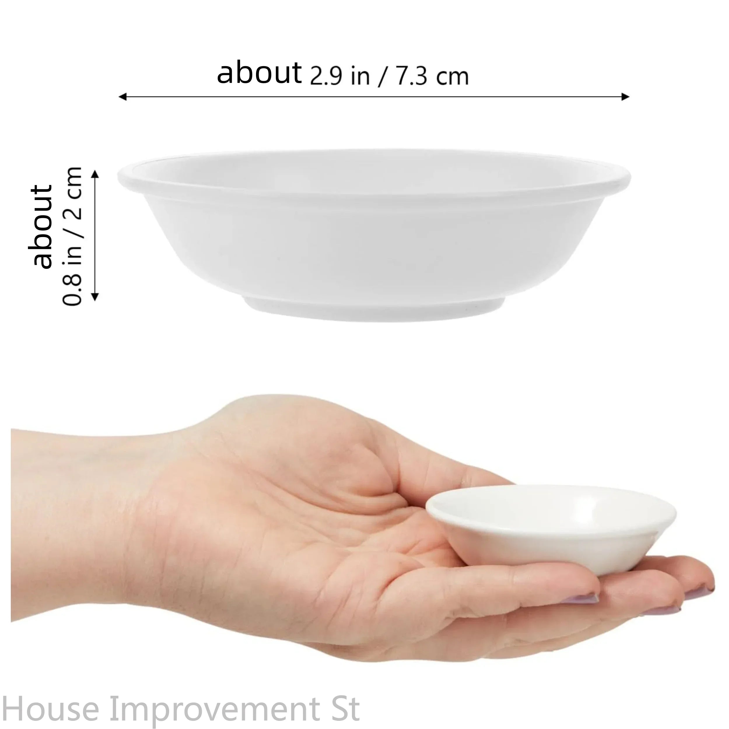 Soy Sauce Dishes Set of 40 Serving Small Bowl Mini Appetizer Plates Small Plastic Dipping Sauce Bowls for Restaurant Bar Kitchen