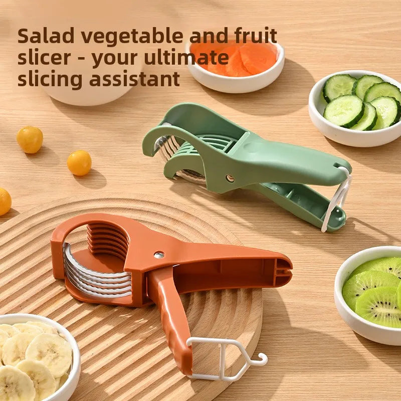 Slicer Kitchen Stainless Steel Vegetable Fruit Cucumber Salad Banana Scallion Cutter Multi-function Home Cooking Gadget